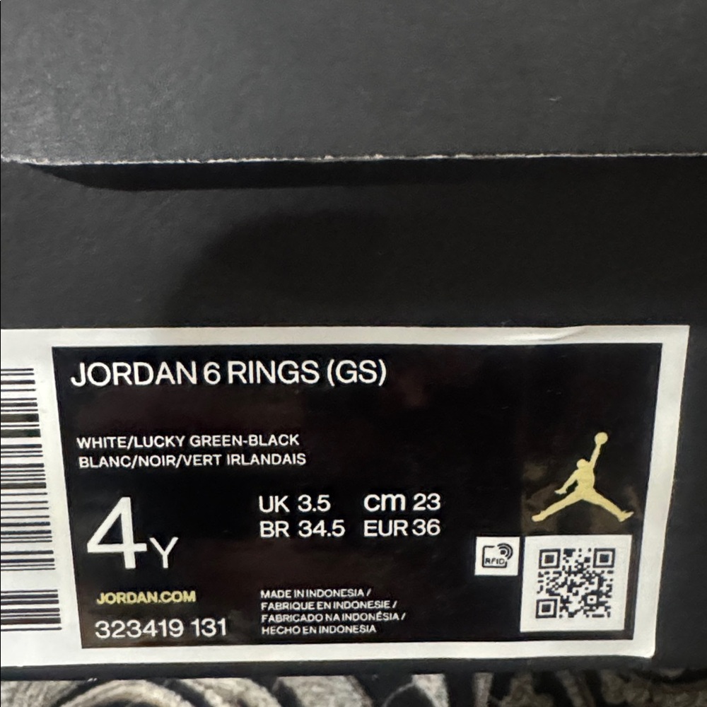 Jordan 6 Rings in White, Black, and Green